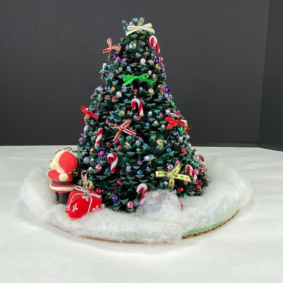 Vintage Handmade Pinecone Tabletop Christmas Tree - Picture 3 of 10